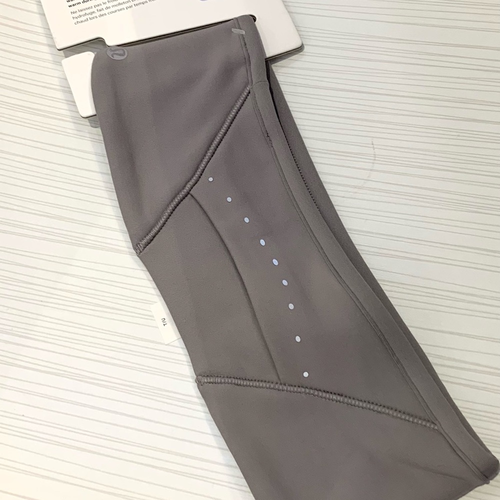 NWT LULULEMON Gray Run for It All Earwarmer Ear Warmer Set-My-Ponytail-Free